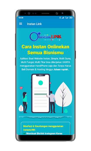 Instan Link - Bio Website Landing Page Mini स्क्रीनशॉट 1