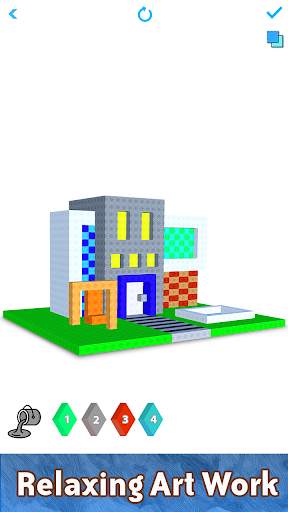 House Voxel Paint by Number - 3D Glitter Coloring screenshot 3