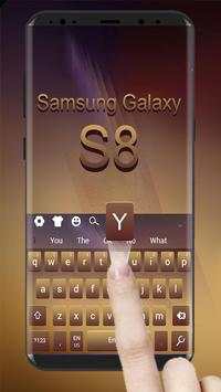 Keyboard for Gold Galaxy S8 screenshot 1