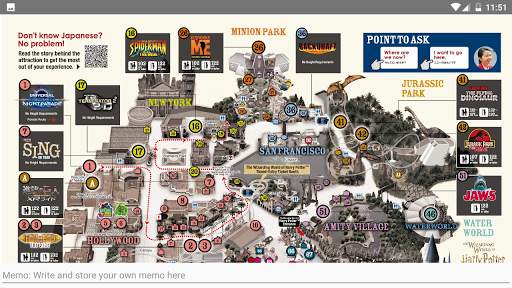 USJ MAP UNIVERSAL STUDIOS JAPA screenshot 2