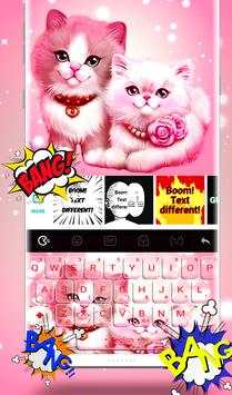 Cute Pink Lovely Kitty Cat Keyboard Theme screenshot 5