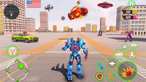 Bus Robot Car War - Robot Game 6 تصوير الشاشة