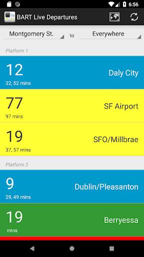 BART App screenshot 1