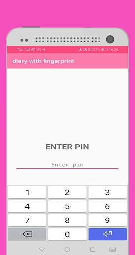 Diary With a Fingerprint Lock & passcode Pro App 3 تصوير الشاشة