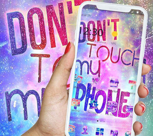 Glitter Don't Touch My Phone Theme screenshot 3