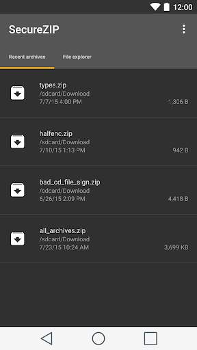 SecureZIP Reader screenshot 1