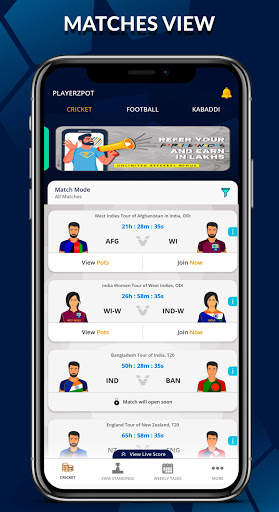 PLAYERZPOT Fantasy Cricket Tips screenshot 1