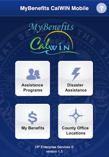 CalWIN Mobile Application screenshot 1