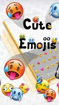 Cute Emoji Gravity Keyboard Theme screenshot 2