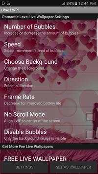 Romantic Love Live Wallpaper screenshot 3