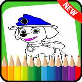 Paw Coloring Book Patrol go on 9Apps