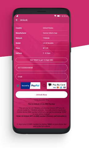 FREE LG Cellphone Unlock - Mobile SIM IMEI Unlock screenshot 4