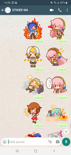 Chat Sticker WA Hatsune Miku Anime WAStickerApps screenshot 5