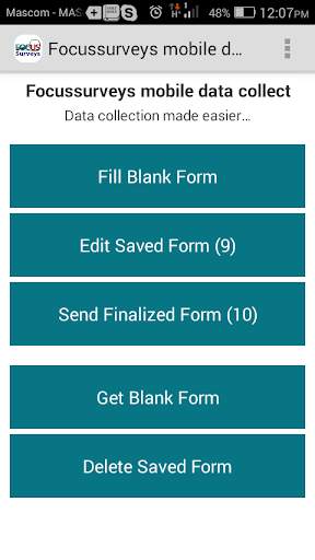 Focus Surveys Mobile Data App screenshot 1