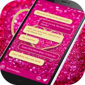Glitter SMS themes - Message for Girls icon