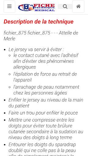 Fiche Technique Médicale screenshot 6