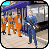 US Jail Police Bus Transport Driving icon