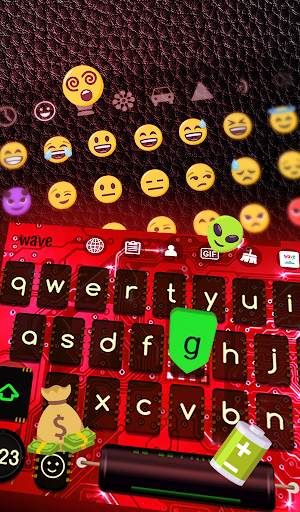 Red Light Animated Keyboard   Live Wallpaper 4 تصوير الشاشة