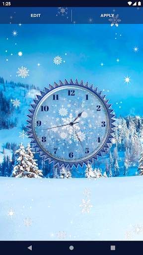 Winter Snow Clock Wallpaper screenshot 4