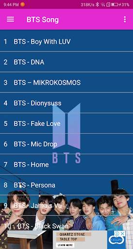 BTS Song Offline screenshot 1