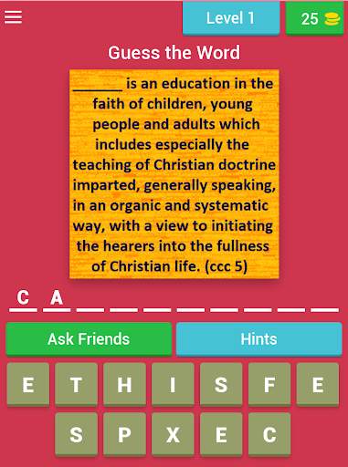 Catechism Quiz (Catholic Word Game) screenshot 5