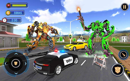 US Robot Car Transform - Police Robot Fighting screenshot 14