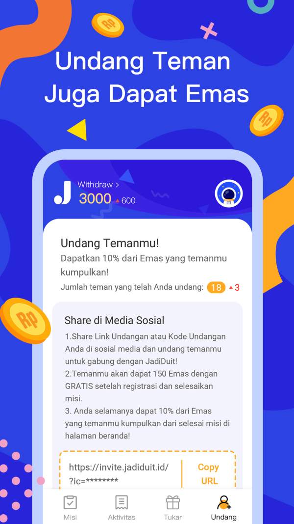 JadiDuit - Free dapat uang, data dan gift screenshot 4