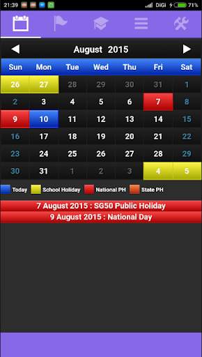 Singapore Calendar screenshot 3