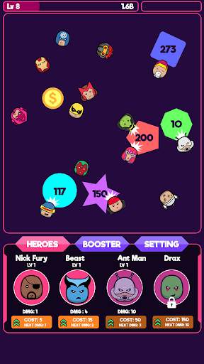 Idle Super Heroes free game screenshot 3