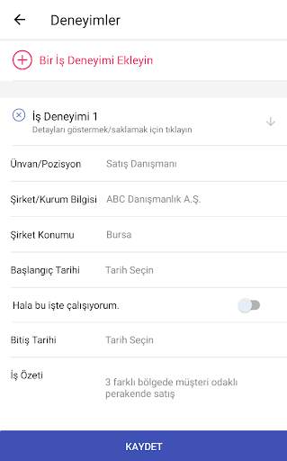 Kolay CV Özgeçmiş Oluştur PDF  screenshot 4