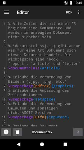 VerbTeX LaTeX Editor screenshot 1