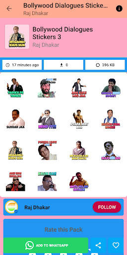 Bollywood Stickers For WhatsApp screenshot 7
