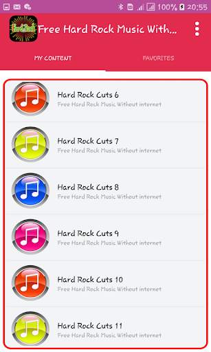 Hard Rock Music Without internet screenshot 4