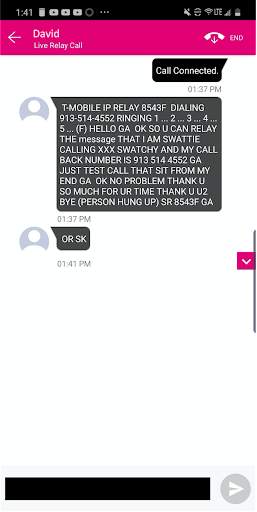 T-Mobile IP Relay screenshot 3