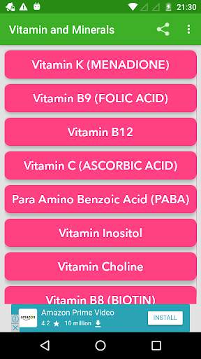 Vitamin and Minerals : Guide screenshot 3