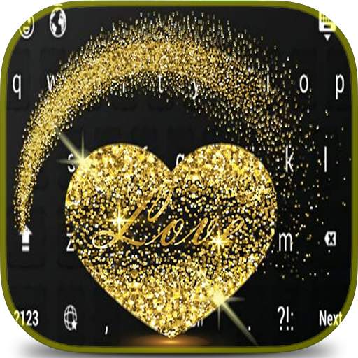 Heart Glitter Sparkling keyboard 1.2