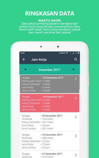 SmartPresence Emp-Aplikasi Ringkasan Data Karyawan screenshot 4