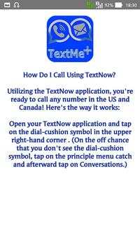 Guide Free Text Now Me Plus & Calling Tips screenshot 4