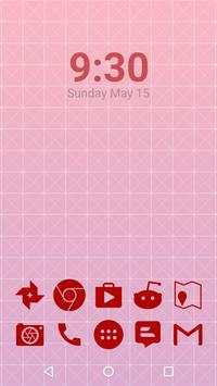 Stamped Red Icons 2 تصوير الشاشة