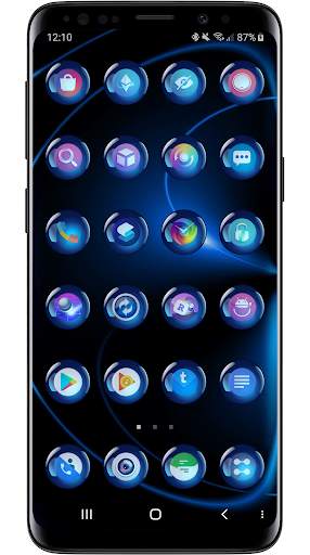 Theme Launcher - Spheres Blue Icon Changer Free screenshot 2