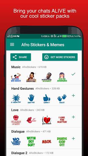 Stickermania - Naija Stickers & Memes for WhatsApp screenshot 1