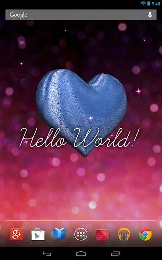 3D Glitter Heart LWP screenshot 5