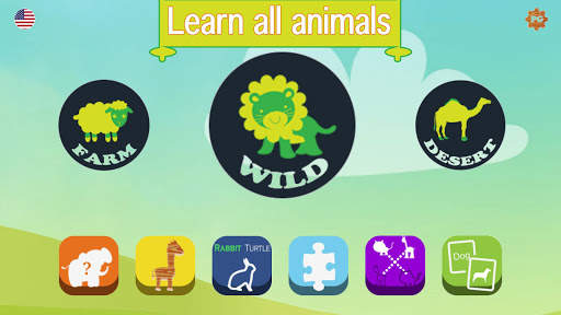 Animals for Kids - Flashcards, Puzzles & Sounds screenshot 1