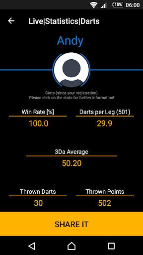 Live Statistics Darts: Scoreboard screenshot 3