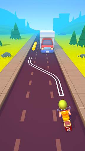 Deliveryman: running bike race 3D screenshot 2