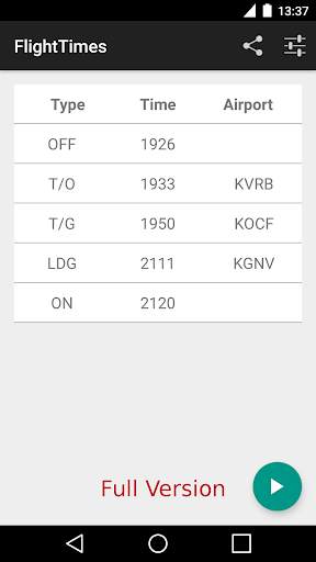 Aviation FlightTimes screenshot 1