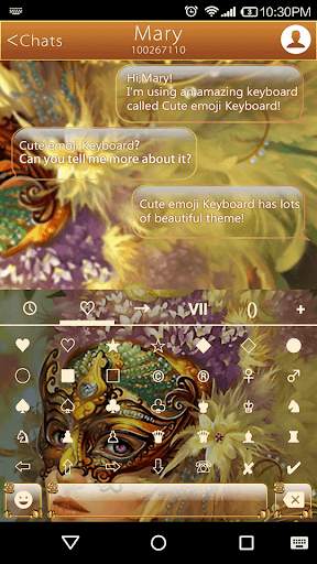 Masquerade Emoji Keyboard Skin screenshot 3