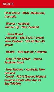 Cricket World cup Finals screenshot 4
