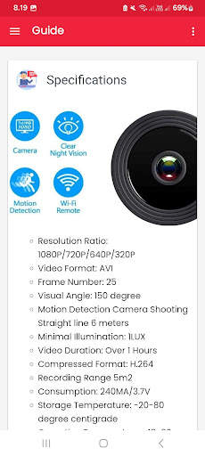 A9 Wifi Mini Camera Guide screenshot 7