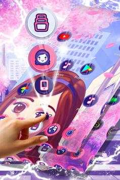 Anime Girl Launcher Theme screenshot 4